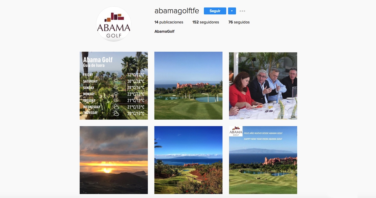 Abama Golf is now published on the most relevant Social Media Networks